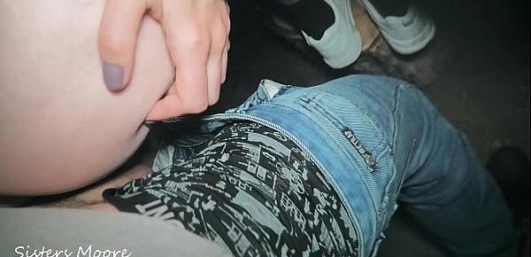 Night in an abandoned barn, POV Threesome sex with girls - Step Sisters Moore